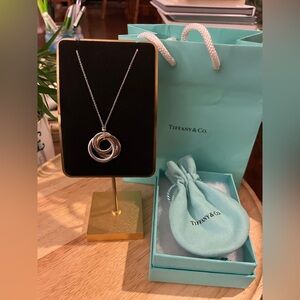 Tiffany & Co.‎ Silver 1837 Rubedo Interlocking Circles Necklace